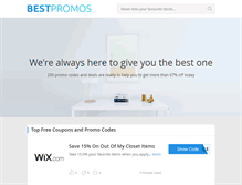 Tablet Screenshot of bestpromos.net